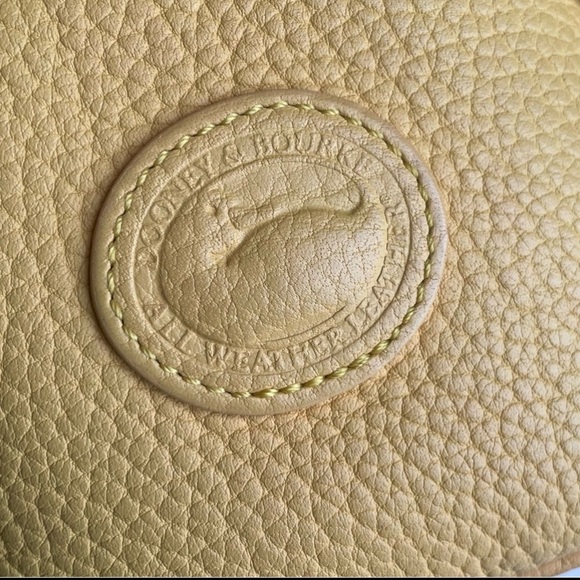 Dooney and Bourke AWL leather Palomino Yellow mini drawstring bucket bag purse - Picture 9 of 16